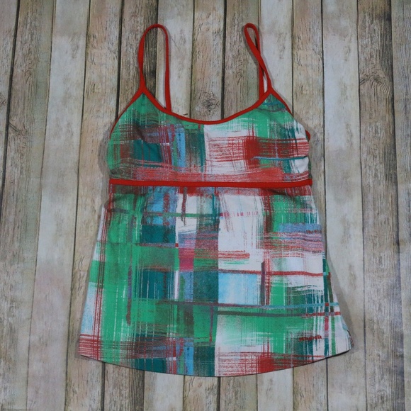 Patagonia Tops - Patagonia Hotline Tank Top Shelf Bra Plaid Active